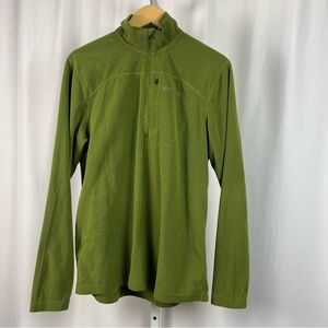 Eddie Bauer Men's Medium 1/4  Zip Grid Fleece Pullover 1/2 Zip Hiking Outdoor